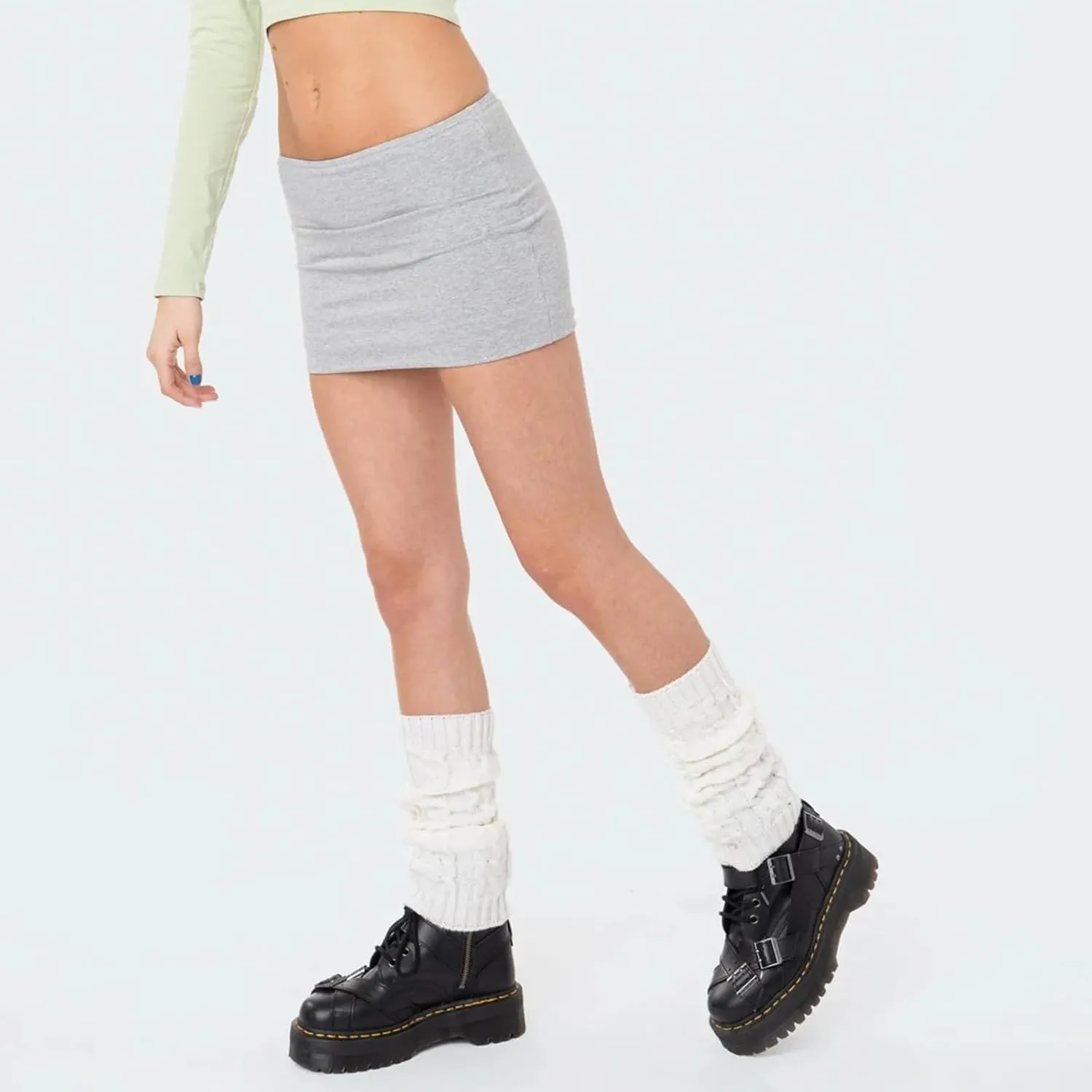 Seyumixi Women Y2k Sexy Micro Skirt Mid Waist Bodycon Mini Skirts Low Rise Slim Fit Pencil Short Skirt Sporty Streetwear