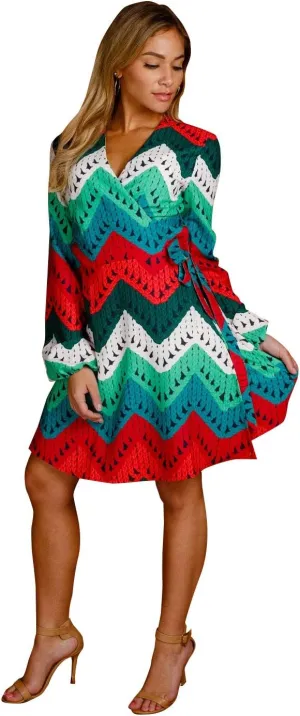 Shinesty Womens Christmas Wrap Dress