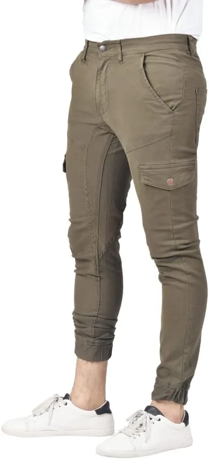Soroor Cargo Joggers for Men - Slim Fit Cuffed Cargo Pants, Stylish Joggers for Men | Pique Stretch Cotton Mens Jogger