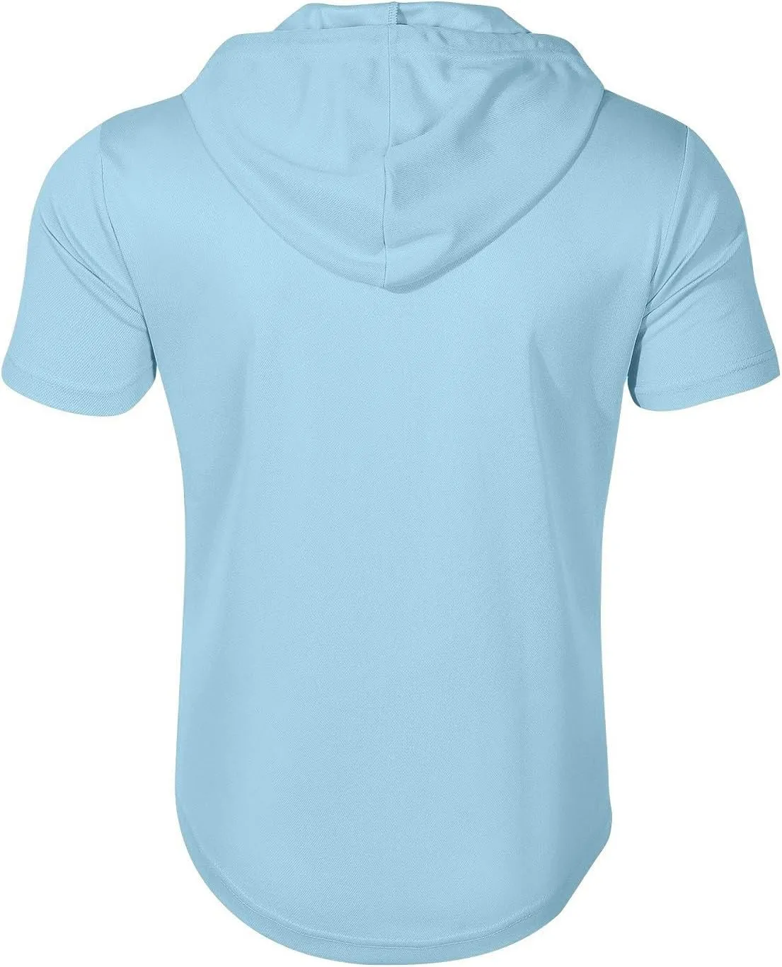 Summer 1/4 Zip Up Hoodies T-Shirt for Men Short Sleeve Workout Athletic Hooded Shirt Pullover Casual Tops Vests with Pockets