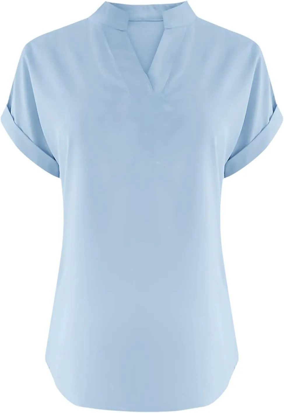 Summer Tops for Women 2025 Trendy Short Sleeve Shirts Casual V Neck Tunic Blouses Beach Vacation Outfits Clothes