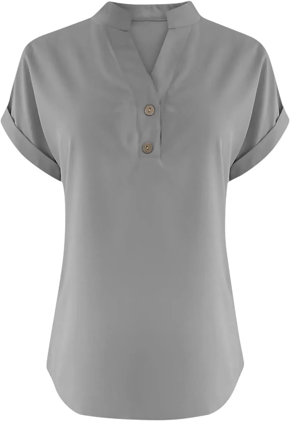 Summer Tops for Women 2025 Trendy Short Sleeve Shirts Casual V Neck Tunic Blouses Beach Vacation Outfits Clothes