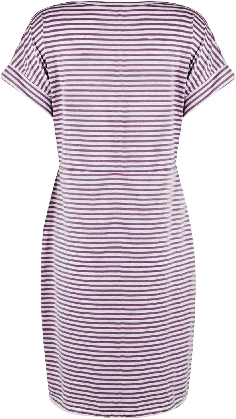 T Shirt Dresses for Women 2025 Casual Short Sleeve T Shirt Dress Tie Waist Belted Pencil Midi Dress with Pockets