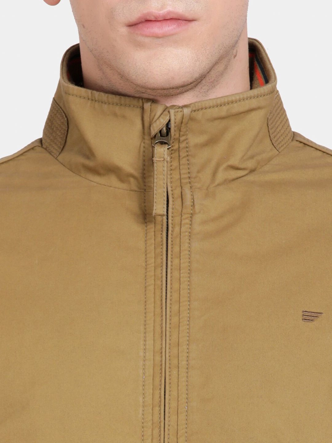 t-base Mock Collar Insulator Pure Cotton Bomber Jacket