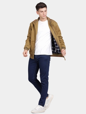t-base Mock Collar Insulator Pure Cotton Bomber Jacket