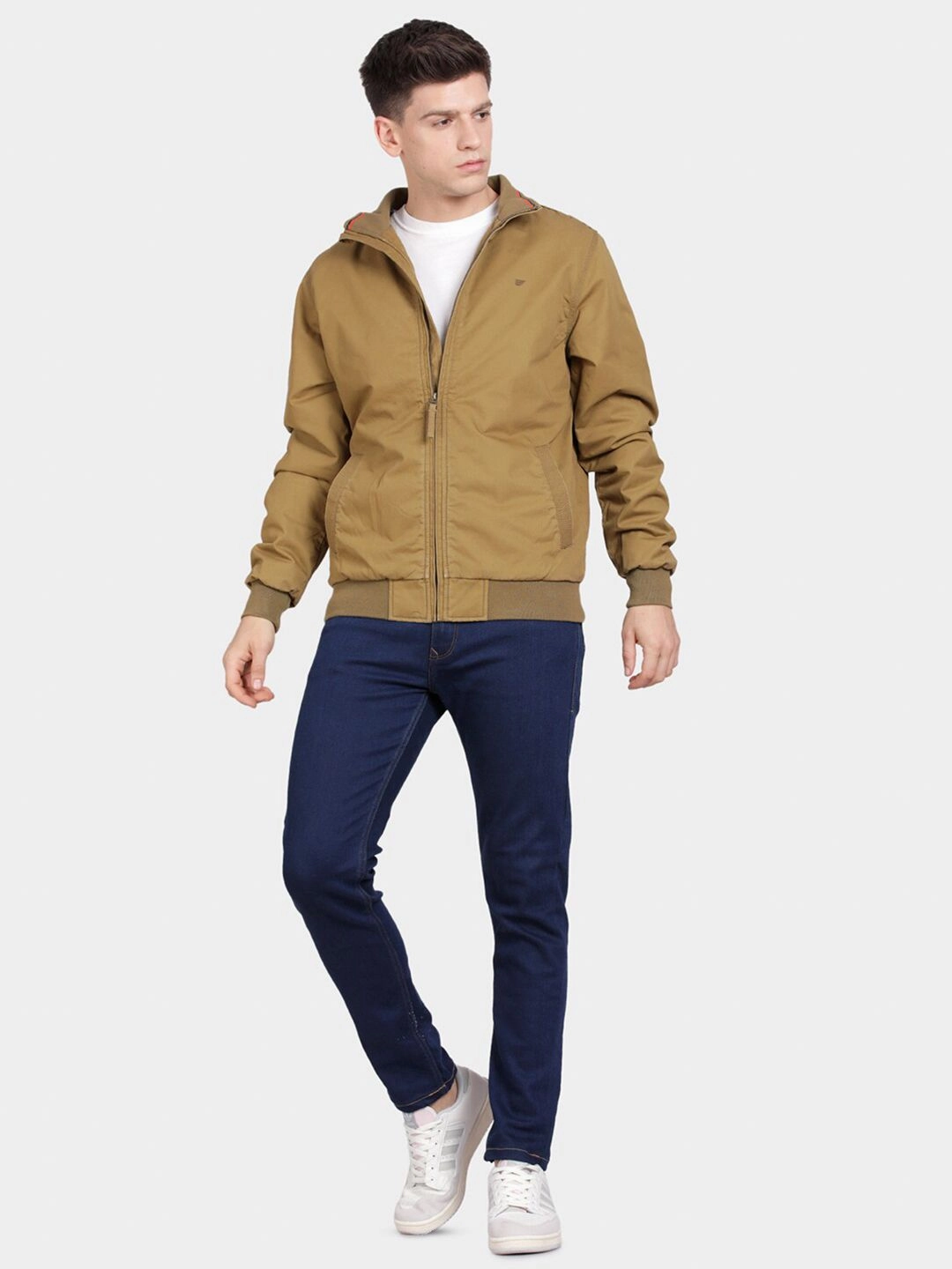 t-base Mock Collar Insulator Pure Cotton Bomber Jacket
