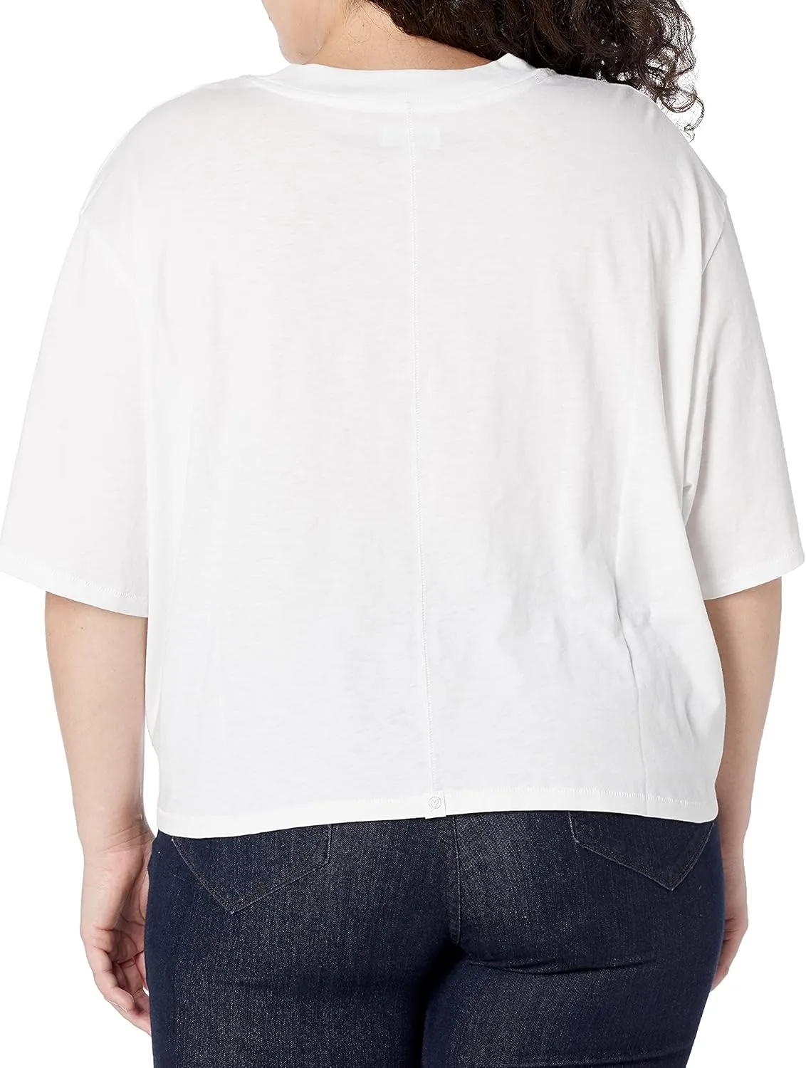The Drop Women's Sydney Short-Sleeve Cropped Crew Neck T-Shirt