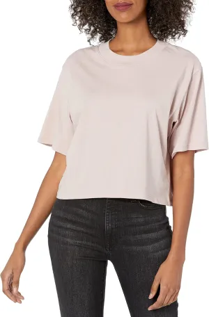 The Drop Women's Sydney Short-Sleeve Cropped Crew Neck T-Shirt