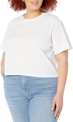 The Drop Women's Sydney Short-Sleeve Cropped Crew Neck T-Shirt