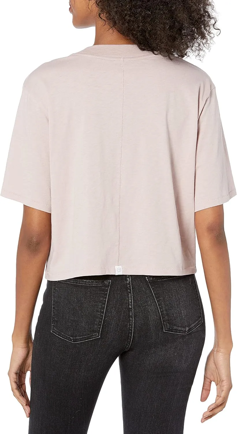 The Drop Women's Sydney Short-Sleeve Cropped Crew Neck T-Shirt