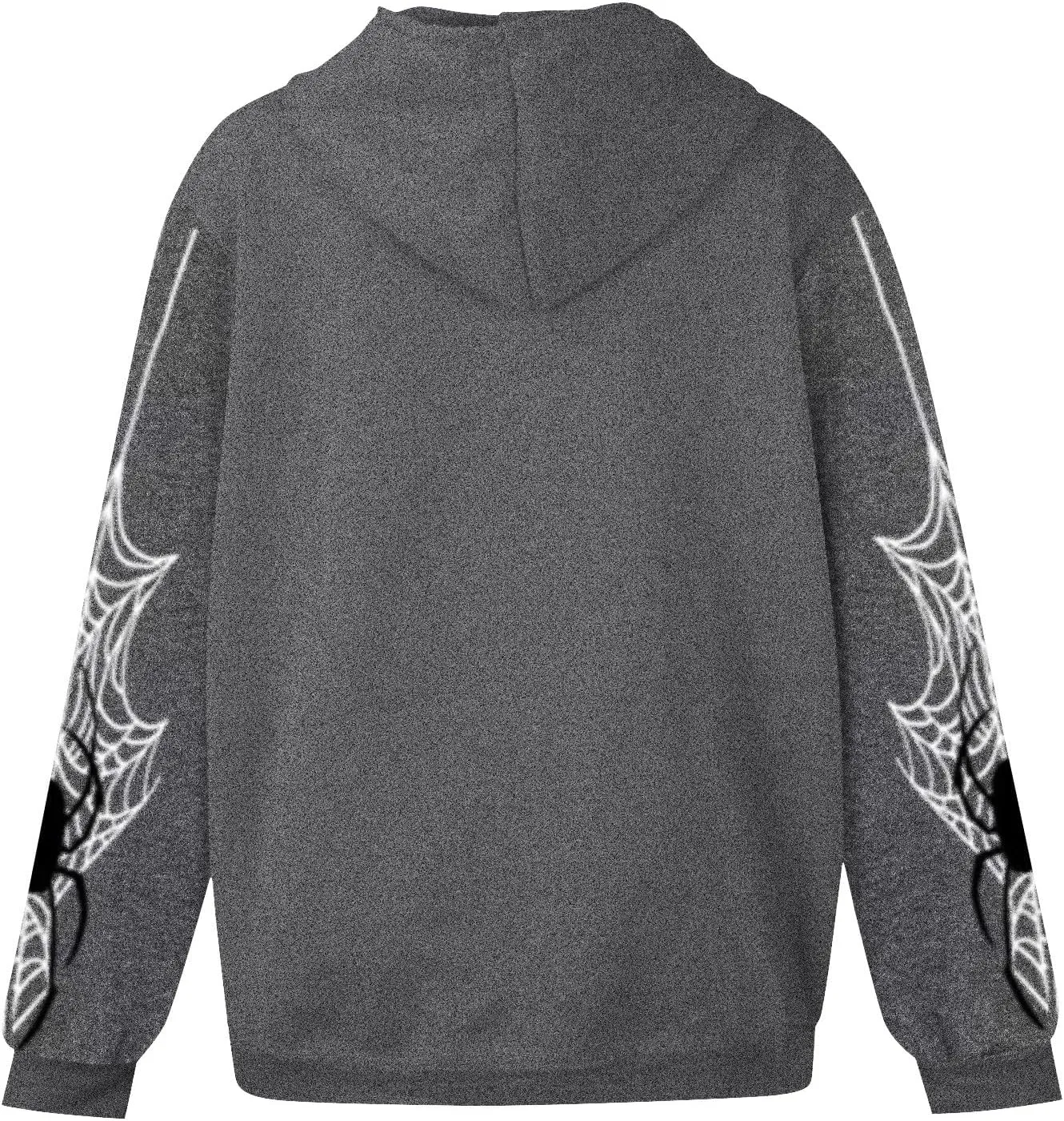Unisex Spider Web Hoodies Jacket Halloween Zip Up Long Sleeve Y2K Tops Novelty Gothic Streetwear Oversized Sweatshirt