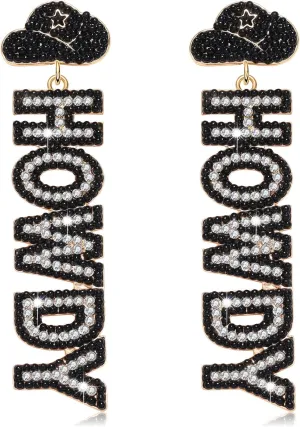 Western Earrings for Women Statement Letter Howdy Honey Earrings Southern Western Nashville Earrings Rodeo Outfits Accessories Jewelry Gifts