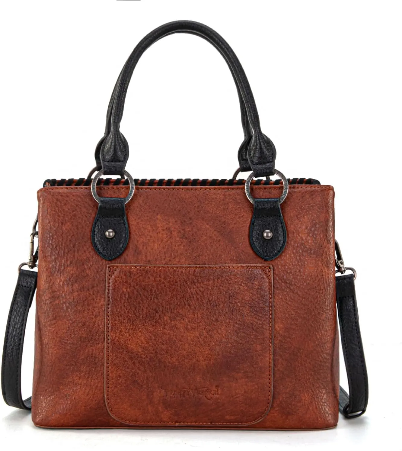 Western Tote Bag for Women Floral Tooled Concho Collection