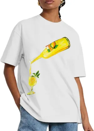 Women Y2k Oversized Graphic Tshirt Fruit Print Crew Neck Summer Casual Short Sleeve Loose Fit Tee Tops Aesthetic Streetwear