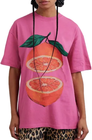 Women Y2k Oversized Graphic Tshirt Fruit Print Crew Neck Summer Casual Short Sleeve Loose Fit Tee Tops Aesthetic Streetwear
