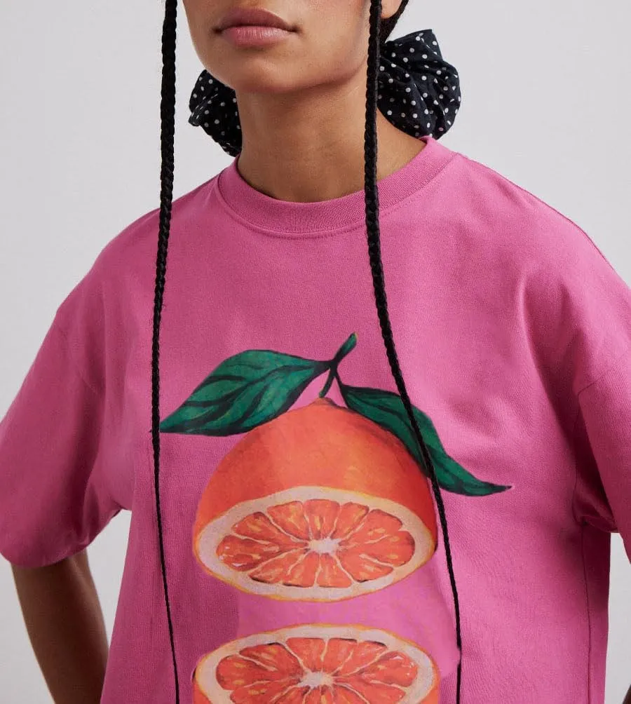 Women Y2k Oversized Graphic Tshirt Fruit Print Crew Neck Summer Casual Short Sleeve Loose Fit Tee Tops Aesthetic Streetwear