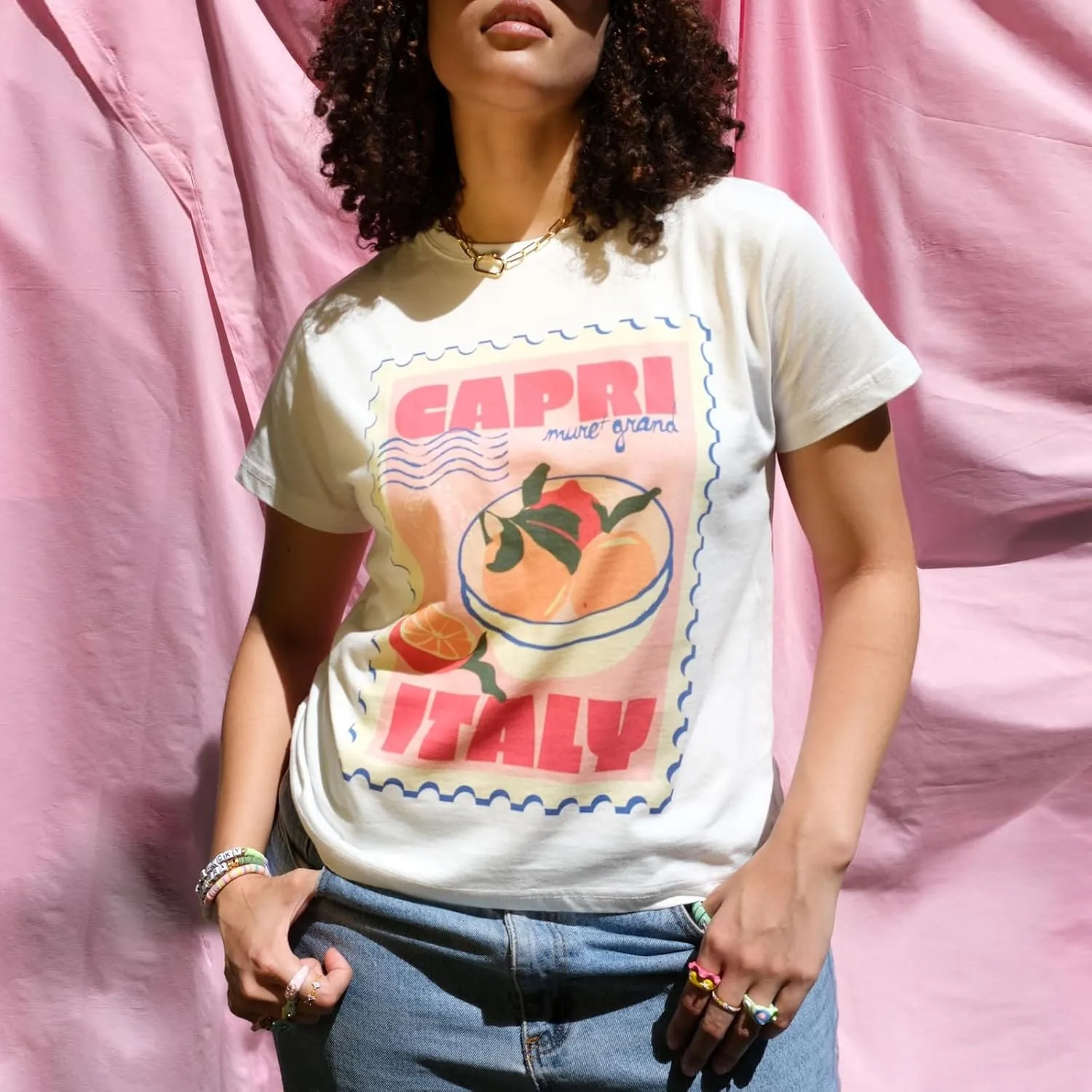 Women Y2k Oversized Graphic Tshirt Fruit Print Crew Neck Summer Casual Short Sleeve Loose Fit Tee Tops Aesthetic Streetwear