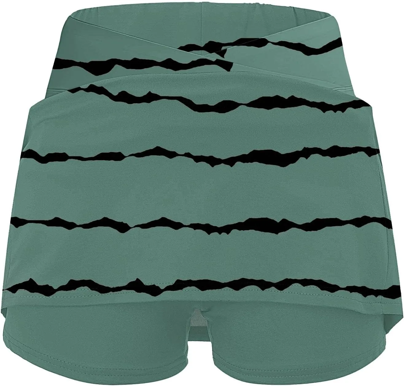 Womens Activewear Pleated Tennis Skirts Fade Pattern Printed Culottes Skinny Mid Waisted Workout Summer Soft Skirt