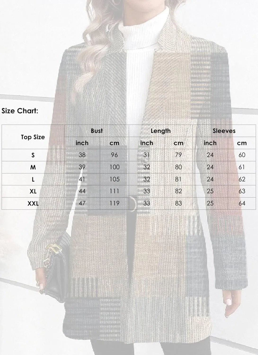 Women's Gray Long Sleeve Striped Blazer Coat with Notched Lapel Single Button Closure Front Elegant Fall Winter Outerwear