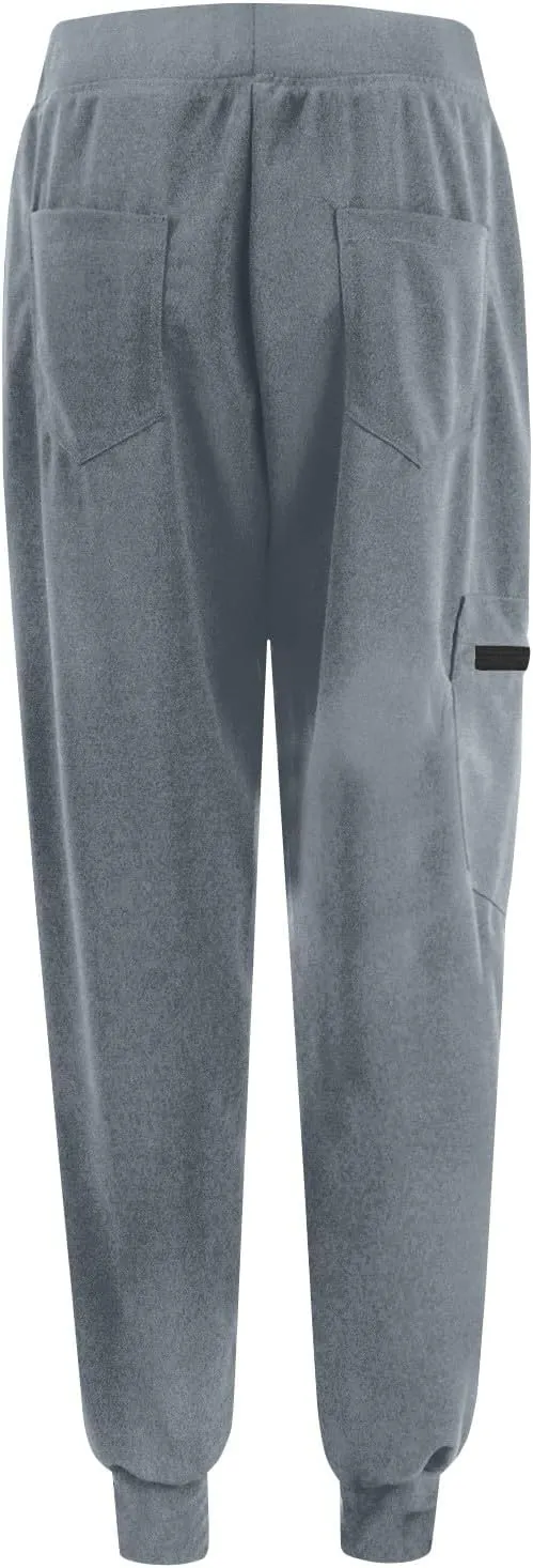 Womens Scrub Pants Slim Fit Jogger Scrubs Pants with 5 Pockets, Soft Stretch Yoga Style Joggers