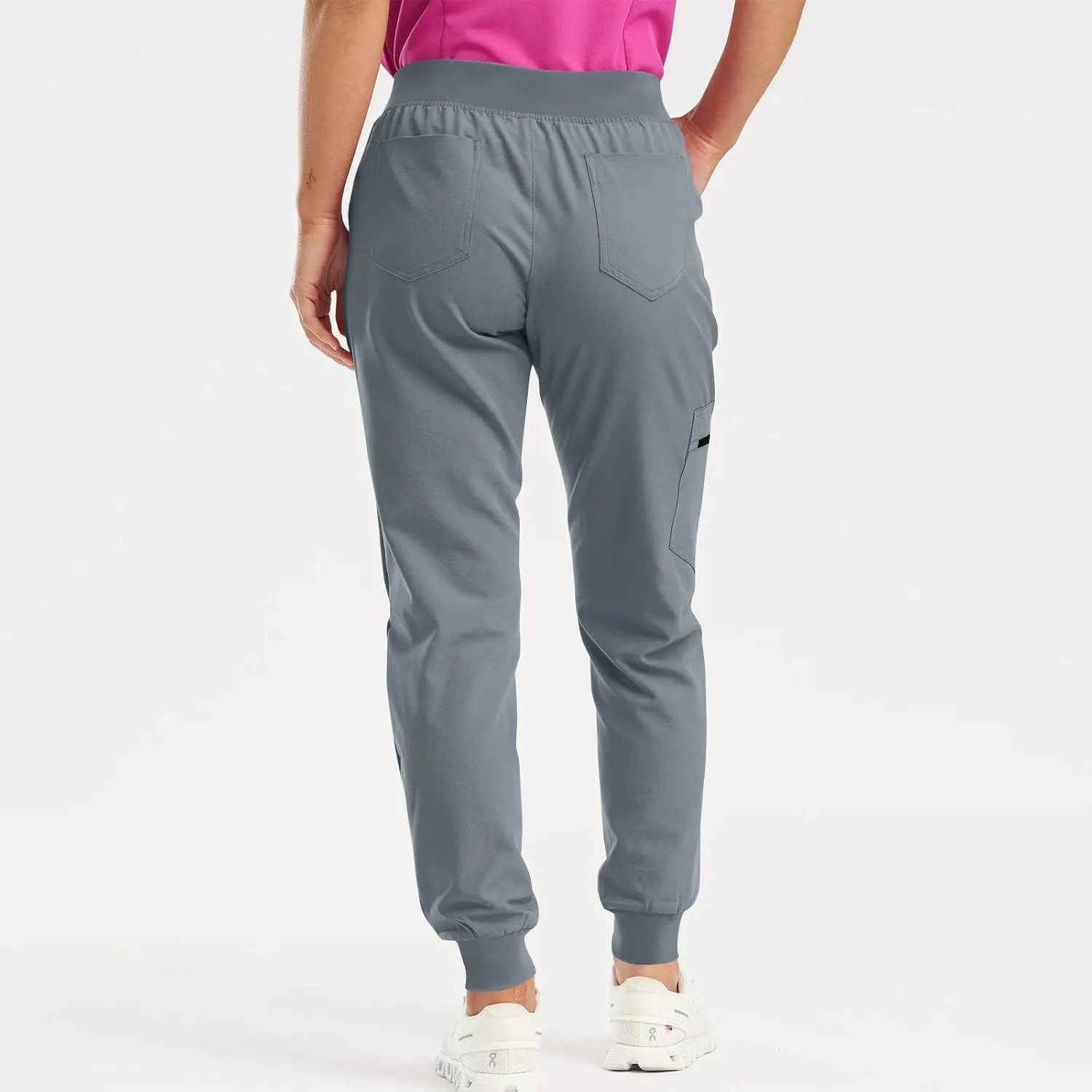 Womens Scrub Pants Slim Fit Jogger Scrubs Pants with 5 Pockets, Soft Stretch Yoga Style Joggers