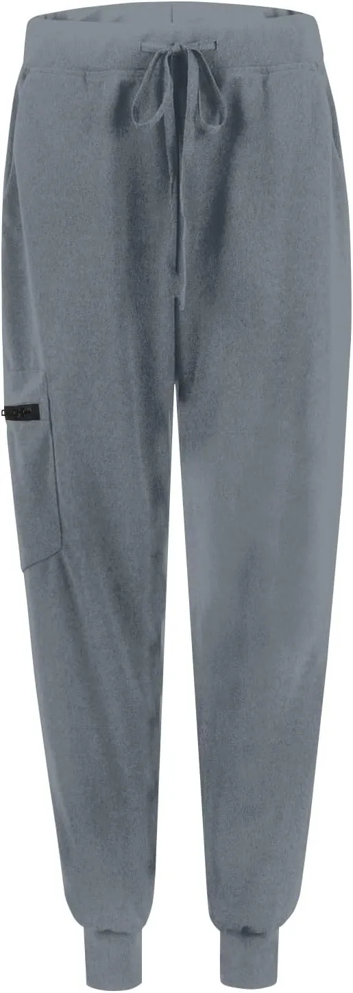 Womens Scrub Pants Slim Fit Jogger Scrubs Pants with 5 Pockets, Soft Stretch Yoga Style Joggers