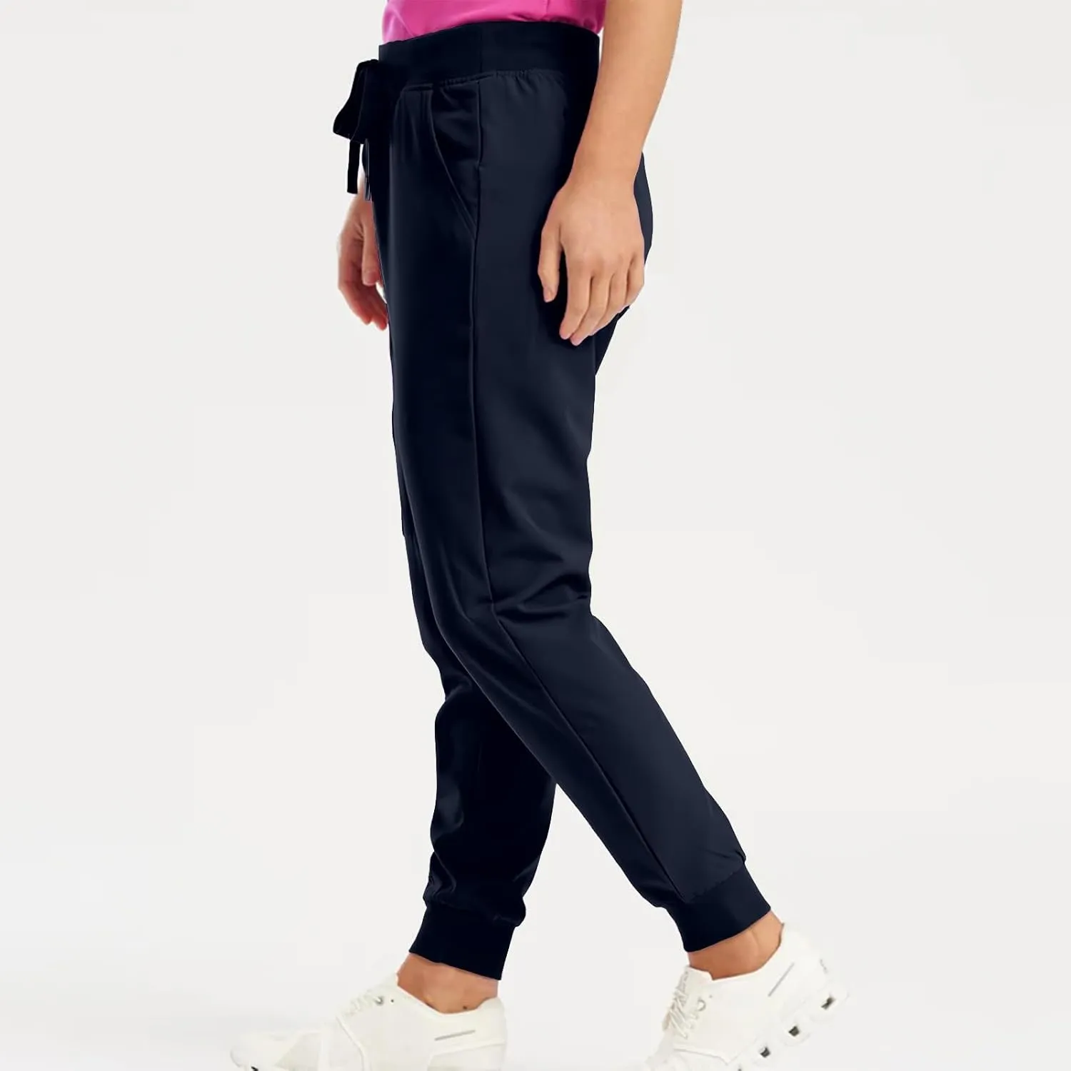 Womens Scrub Pants Slim Fit Jogger Scrubs Pants with 5 Pockets, Soft Stretch Yoga Style Joggers