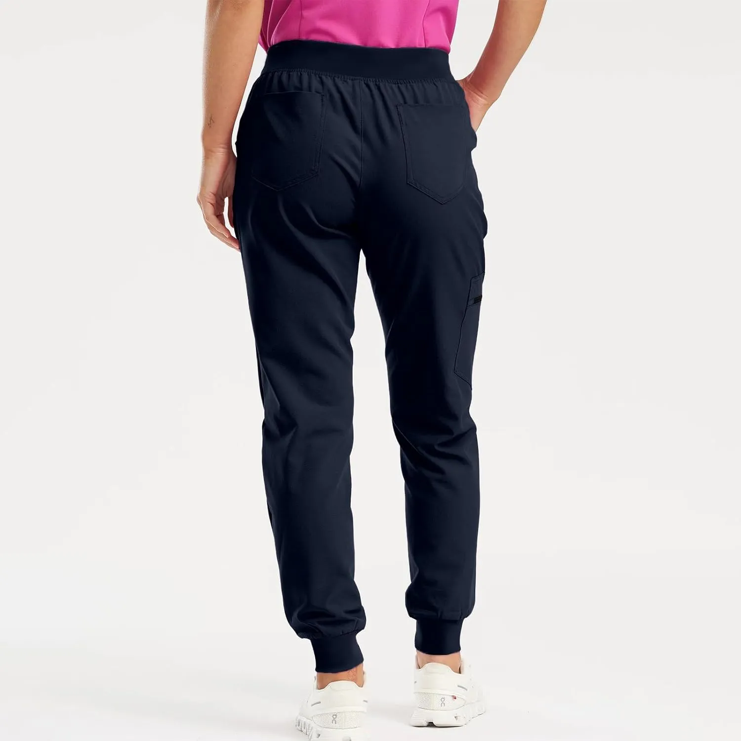 Womens Scrub Pants Slim Fit Jogger Scrubs Pants with 5 Pockets, Soft Stretch Yoga Style Joggers