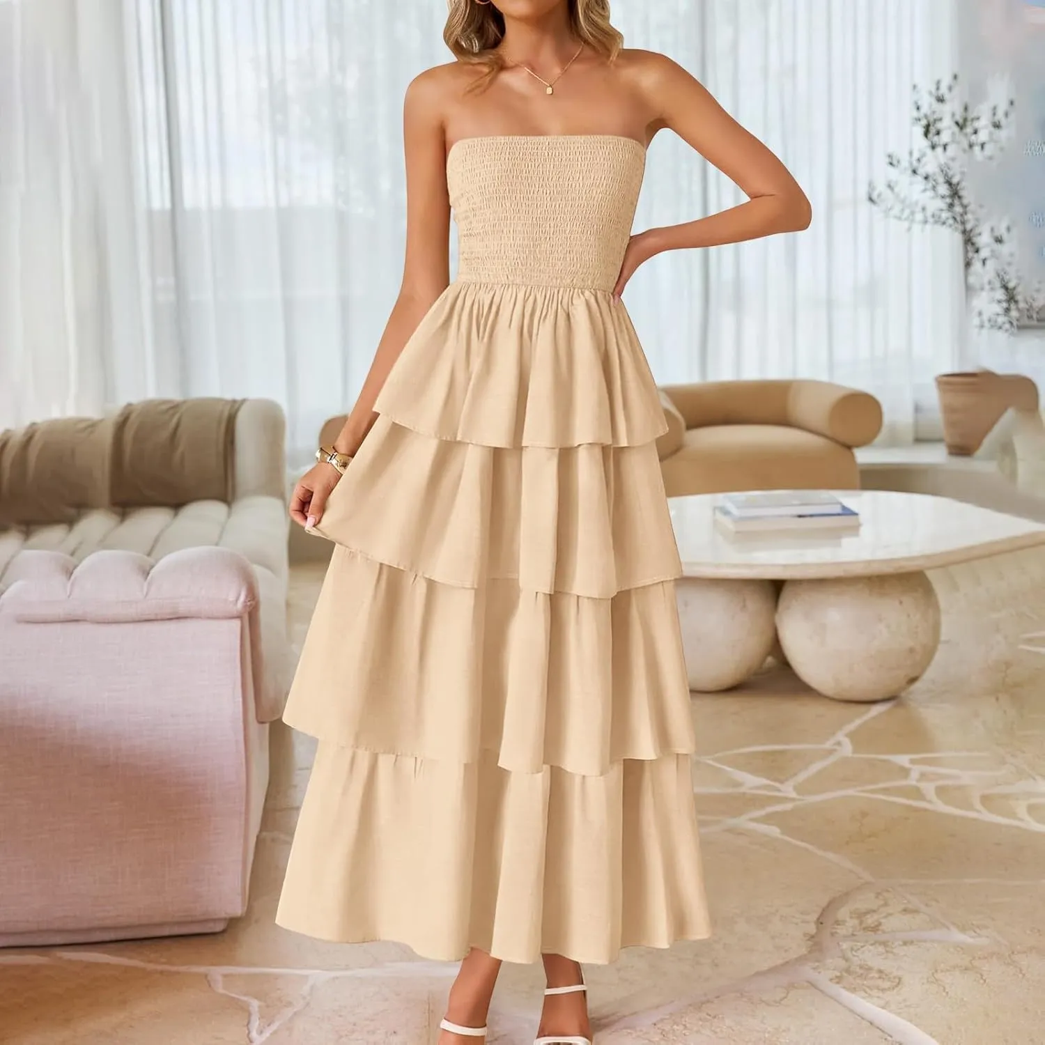 Women's Sexy Tank Top Maxi Long Dress Casual Sleeveless Summer Beach Dress