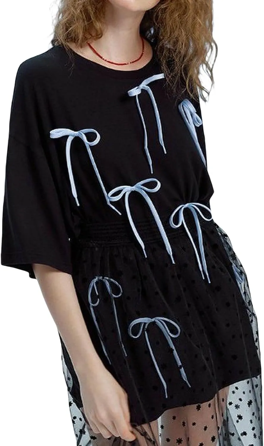 Y2k Oversized Graphic Tshirt for Women Short Sleeve Loose Fit Baggy Tees Teen Girls Casual Aesthetic Summer Top