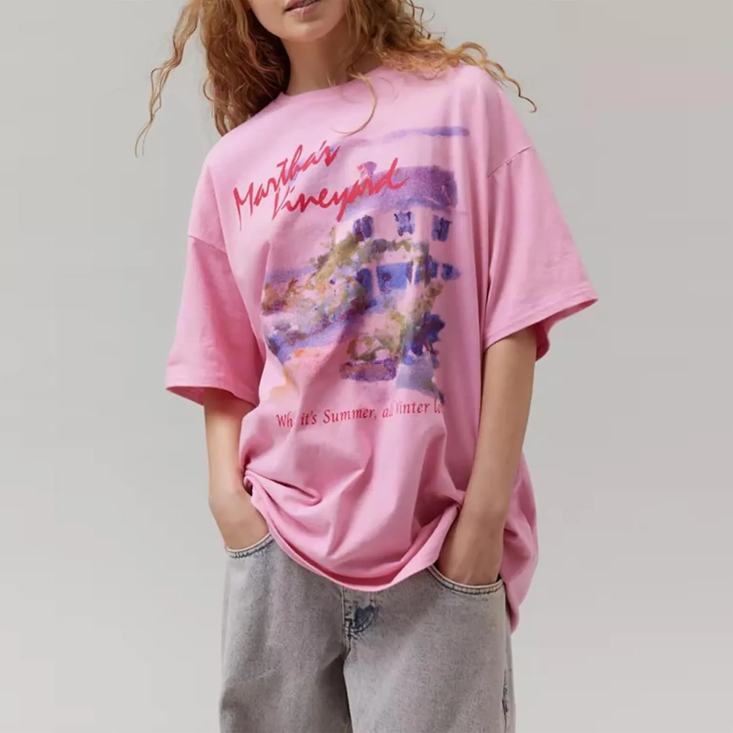 Y2k Oversized Graphic Tshirt for Women Short Sleeve Loose Fit Baggy Tees Teen Girls Casual Aesthetic Summer Top