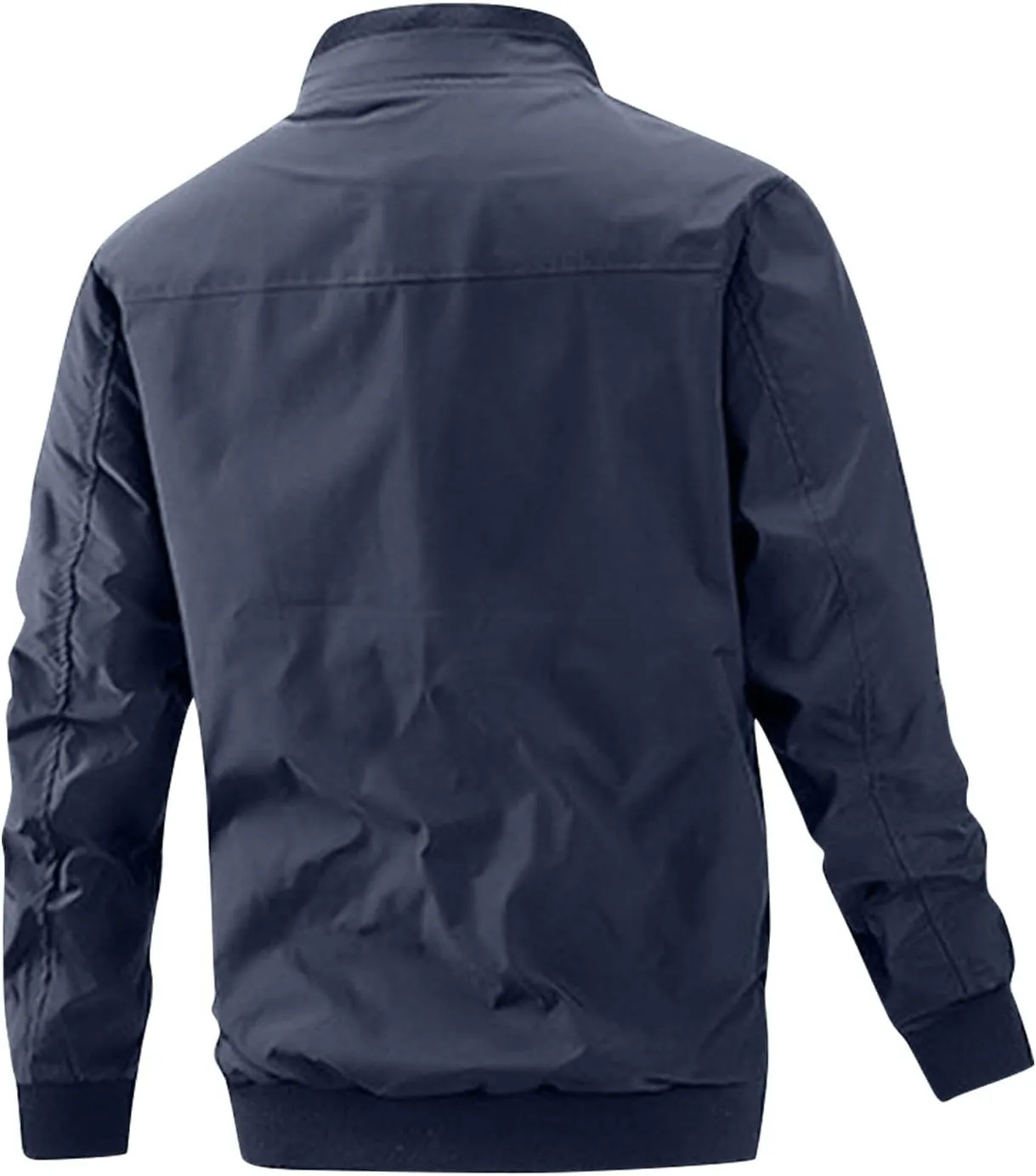 Ymosrh Men's Bomber Jackets Lightweight Jacket Casual Full Zip Windbreaker Jackets Varsity, XXL-5XL