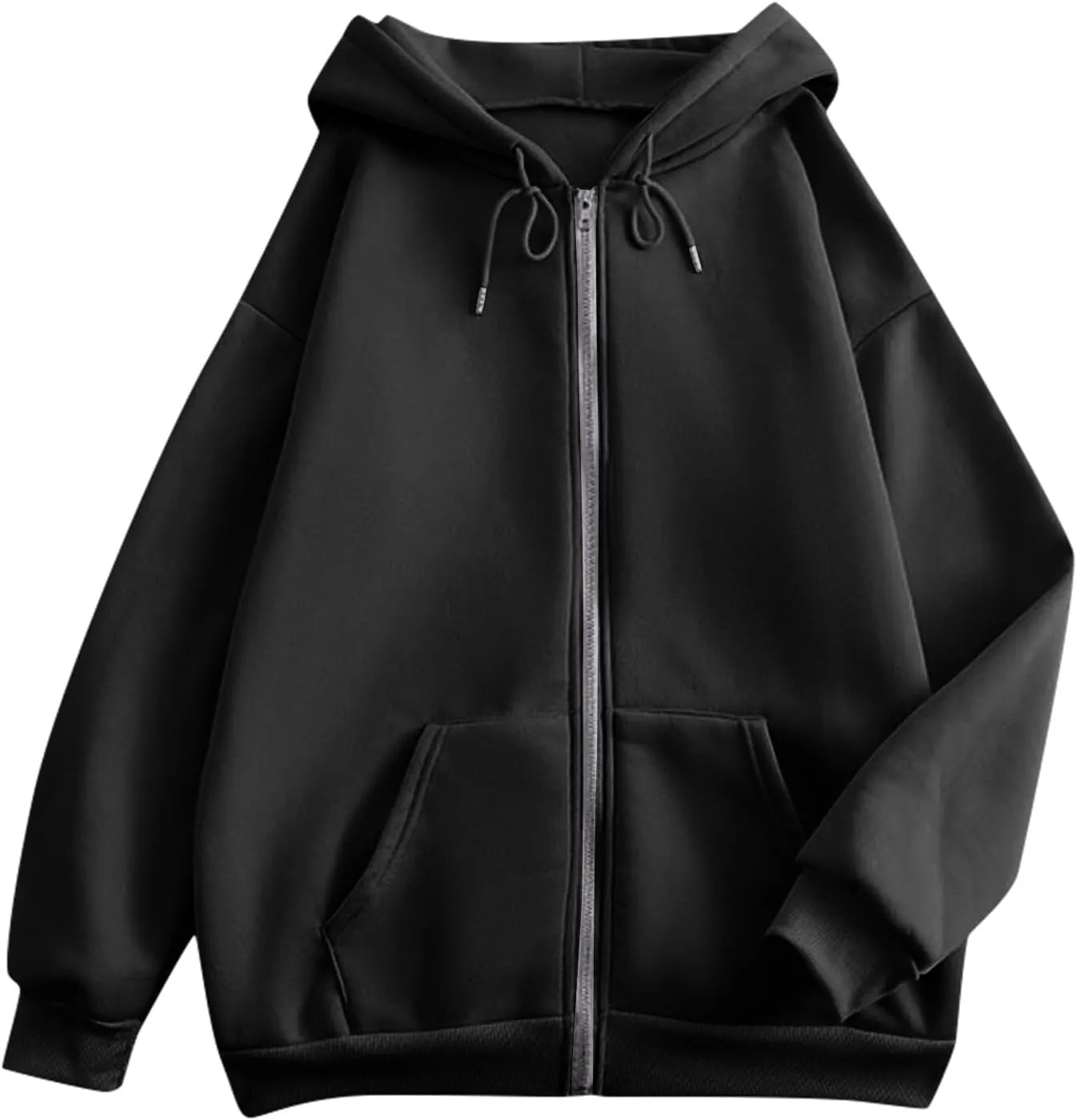 Zip Up Hoodies for Women 2025 Drawstring Soft Jackets Casual Sweatshirts with Pocket